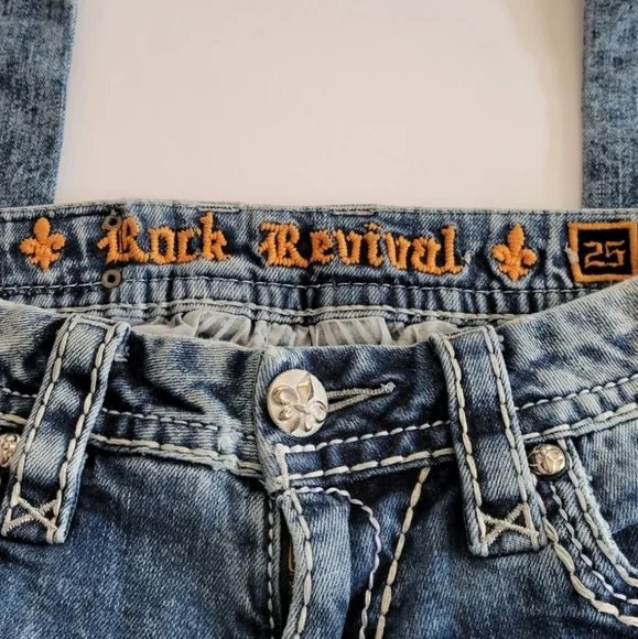 Rock Revival Indi Skinny Blue Jeans Size 25 - Picture 6 of 11